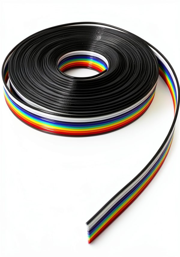 Rainbow Color IDC Ribbon Cable 10‑Wire 16ft Piutouyar Flat Cable-3