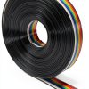 Rainbow Color IDC Ribbon Cable 10‑Wire 16ft Piutouyar Flat Cable-0