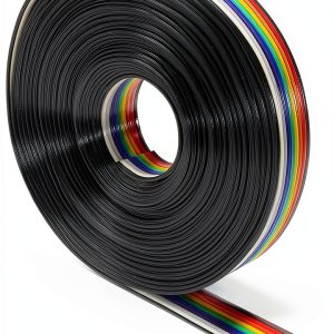Rainbow Color IDC Ribbon Cable 10‑Wire 16ft Piutouyar Flat Cable-0