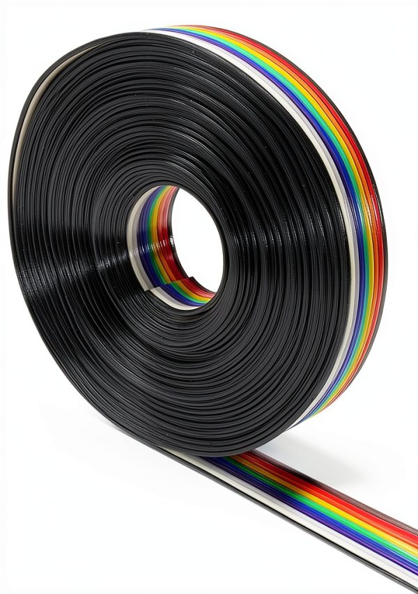 Rainbow Color IDC Ribbon Cable 10‑Wire 16ft Piutouyar Flat Cable-0