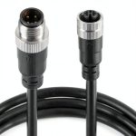 M12 4-Pin Male to Female Cable by Solnique Waterproof Extension-0
