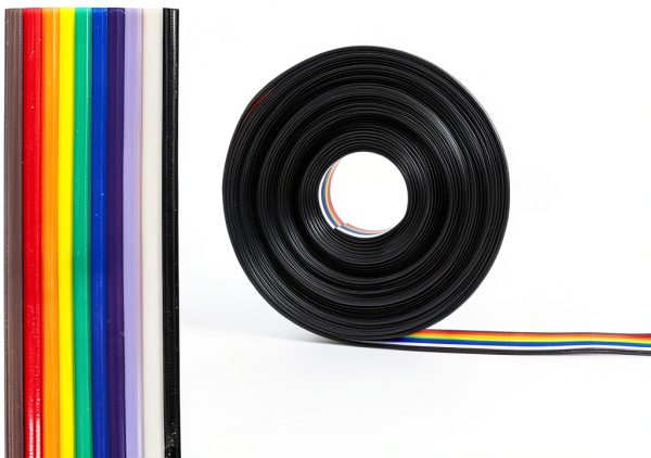 Rainbow Color IDC Ribbon Cable 10‑Wire 16ft Piutouyar Flat Cable-4